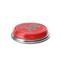 Red Toxic Hazard Button PNG & PSD Images