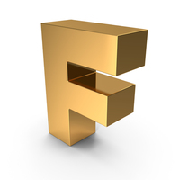 Gold Letter F PNG & PSD Images