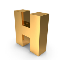 Gold Letter H PNG & PSD Images