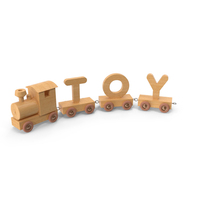 Wooden Train Toy PNG & PSD Images