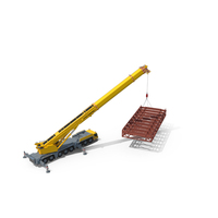 Mobile Crane Liebherr With Load PNG & PSD Images