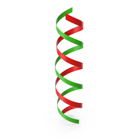 Curly Ribbons Red Green PNG & PSD Images
