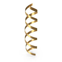 Gold Curly Ribbons PNG & PSD Images