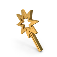 Gold Magic Wand Tool Icon PNG & PSD Images