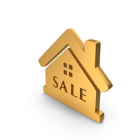 Gold House Sale Icon PNG & PSD Images