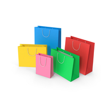 Paper Shopping Bags Color PNG & PSD Images