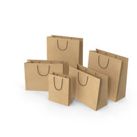 Paper Shopping Bags Kraft PNG & PSD Images