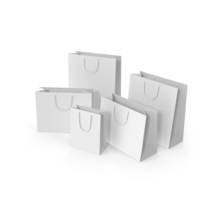 Paper Shopping Bags White PNG & PSD Images