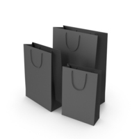 Paper Shopping Bags Black PNG & PSD Images