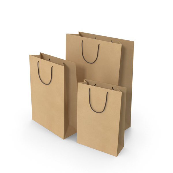 Paper Shopping Bags Kraft PNG & PSD Images
