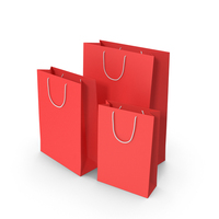 Paper Shopping Bags Red PNG & PSD Images