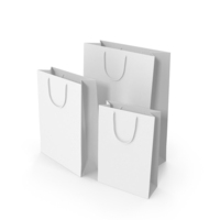 Paper Shopping Bags White PNG & PSD Images