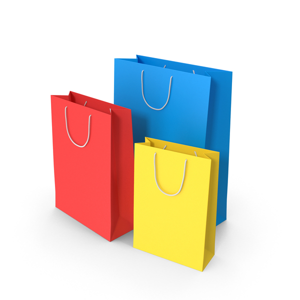 Paper Shopping Bags Color PNG & PSD Images