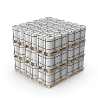 White Barrels On Wood Pallets PNG & PSD Images