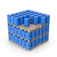 Stacked Barrel Drums On Wooden Pallets PNG & PSD Images