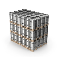 Steel Barrels On Wood Pallets PNG & PSD Images