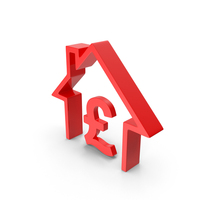 House Icon Pound Red PNG & PSD Images