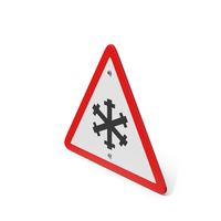 Road Sign Danger Of Snow Or Ice PNG & PSD Images