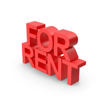 For Rent Red PNG & PSD Images
