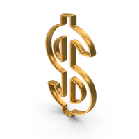 Out Line Dollar Icon Gold PNG & PSD Images