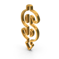 Out Line Dollar Deduction Icon Gold PNG & PSD Images