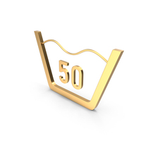 Wash At Or Below 50C Gold PNG & PSD Images