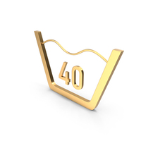 Gold Wash At Or Below 40 Degree Celsius Symbol PNG & PSD Images