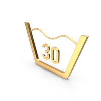 Wash At Or Below 30C Gold PNG & PSD Images