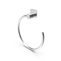Koros Silver Effect Chrome plated Wall Mounted Towel Ring PNG & PSD Images