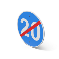 End Of Minimum Speed Limit 20 Sign PNG & PSD Images