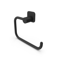 Koros Matt Black Wall Mounted Toilet Roll Holder PNG & PSD Images