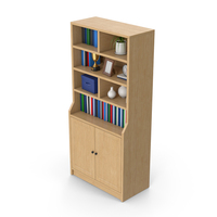 Wooden High Cabinet Set PNG & PSD Images