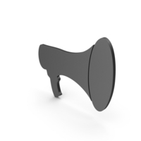 Black Megaphone Symbol PNG & PSD Images