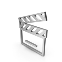 Silver Clapperboard Symbol PNG & PSD Images