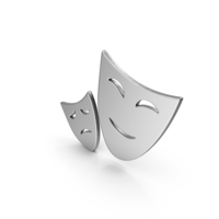 Silver Theatrical Masks PNG & PSD Images