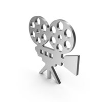 Silver Videocamera Symbol PNG & PSD Images