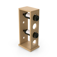 Wooden Wine Bottle Rack Set PNG & PSD Images
