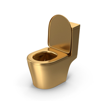 Opened Gold Toilet PNG & PSD Images