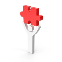 Stickman Puzzle Empty Red PNG & PSD Images