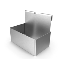 Hanging Bathroom Storage Box - Stainless Steel Brushed PNG & PSD Images
