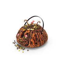Pumpkin For Halloween Filled With Candy PNG & PSD Images