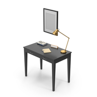 Black Desk Set PNG & PSD Images