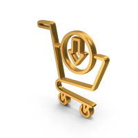 Add To Basket Icon Gold PNG & PSD Images