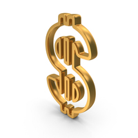 American Dollar Currency Icon Gold PNG & PSD Images