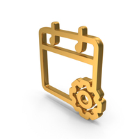 Calendar Event Settings Icon Gold PNG & PSD Images