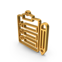 Clipboard Document Pad Icon Gold PNG & PSD Images