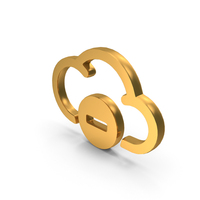 Remove Cloud Icon Gold PNG & PSD Images