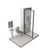 Bathroom Size and Space Arrangement PNG & PSD Images