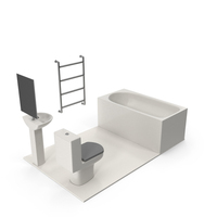 Bathroom Size and Space Arrangement PNG & PSD Images