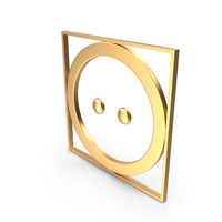 Gold Tumble Dry Medium Temperature Symbol PNG & PSD Images